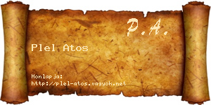 Plel Atos névjegykártya